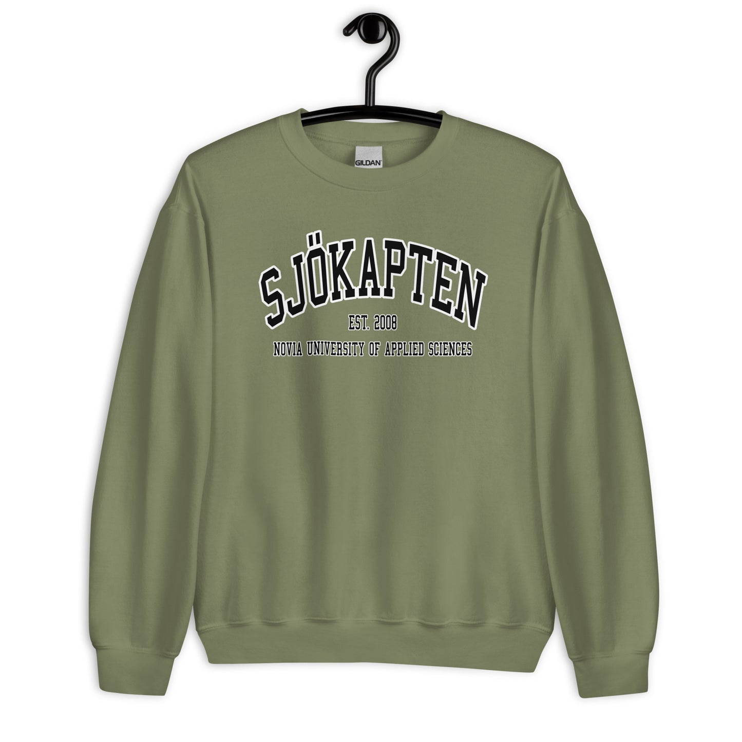 Sjökapten Sweatshirt Svart Tryck