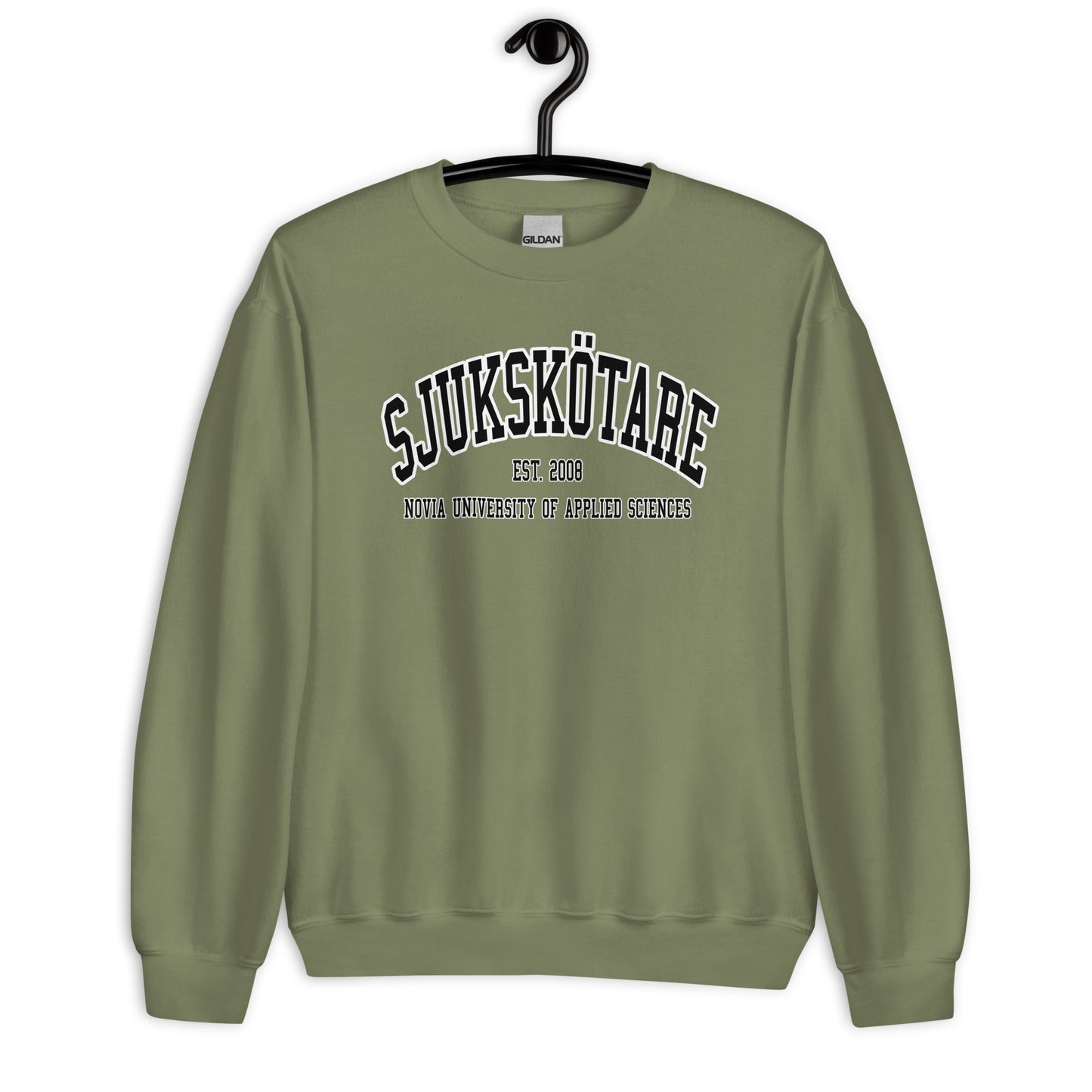 Sjukskötare Sweatshirt Svart Tryck