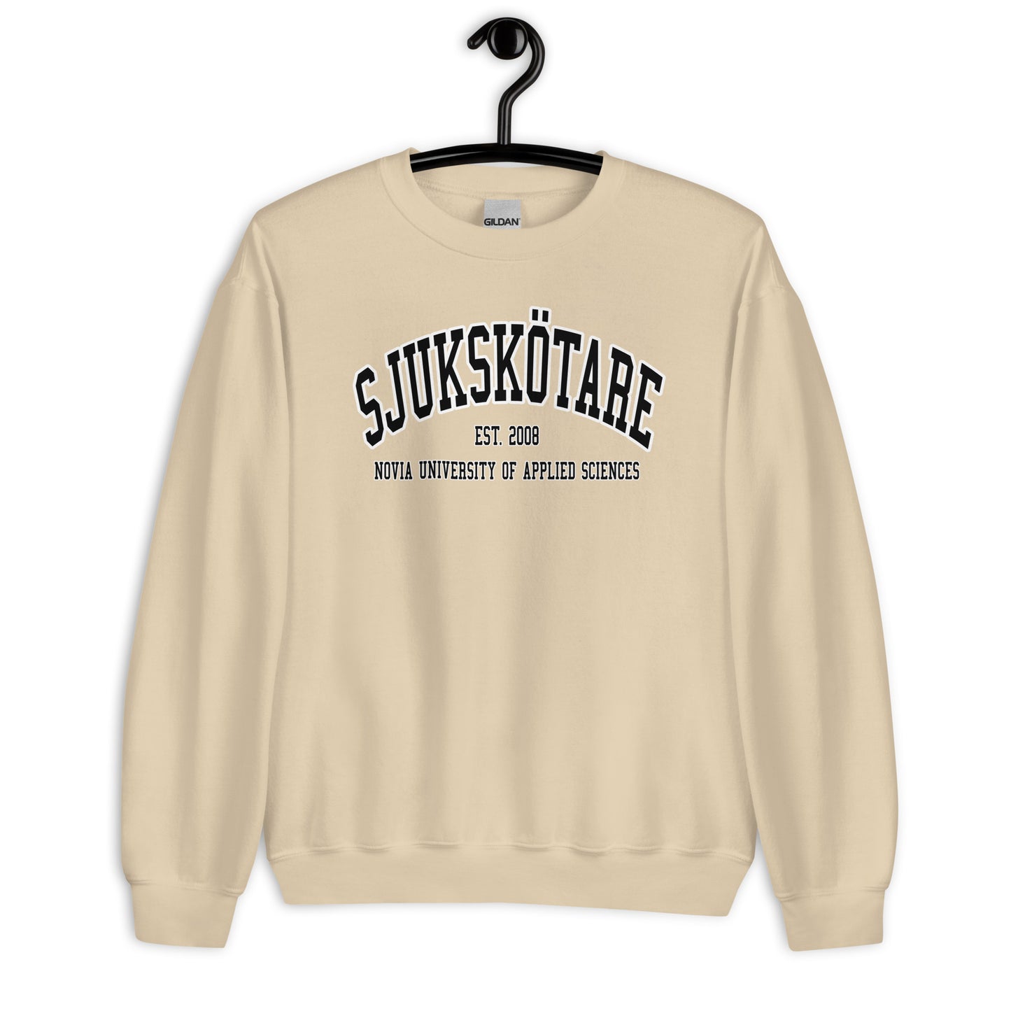 Sjukskötare Sweatshirt Svart Tryck