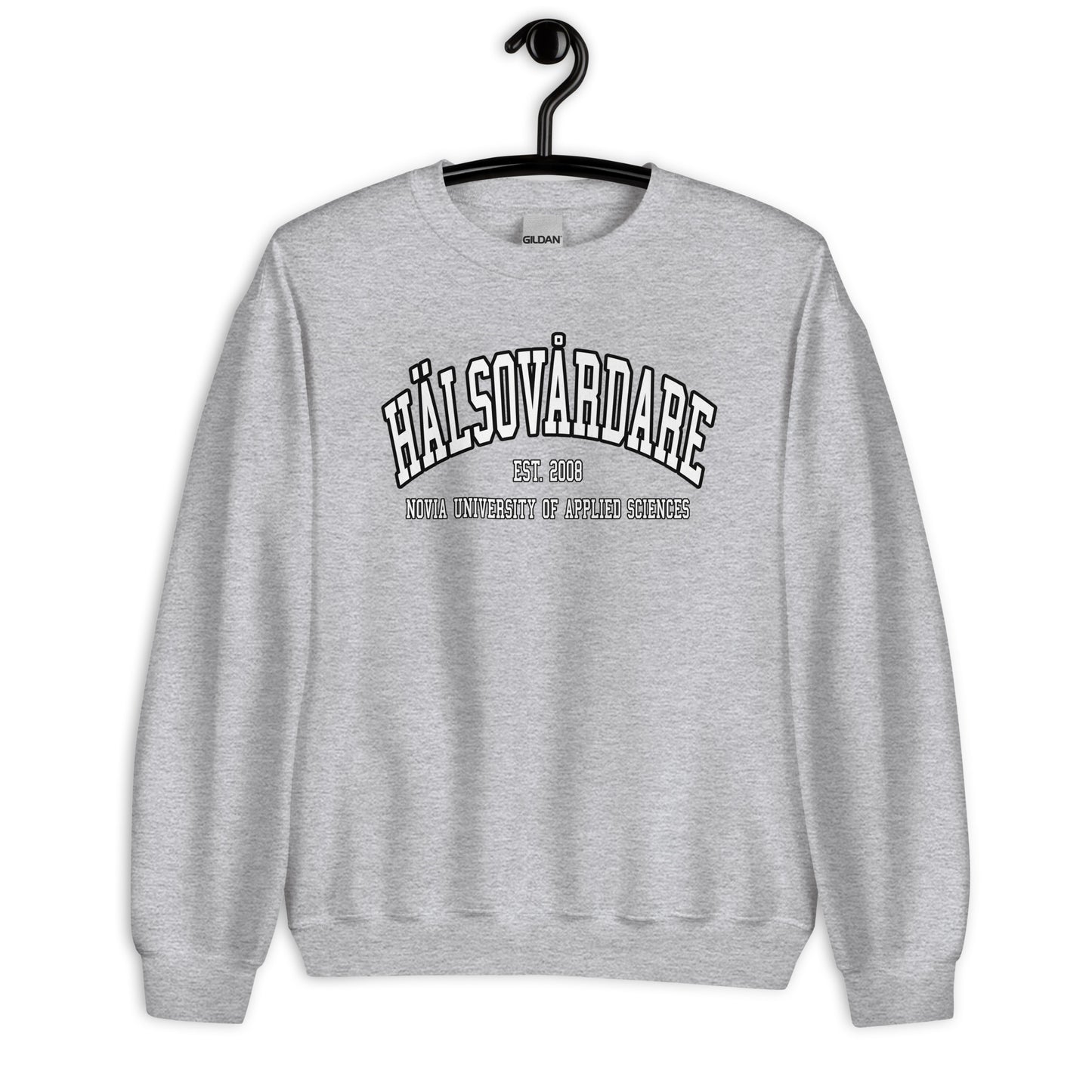 Hälsovårdare Sweatshirt Vitt Tryck