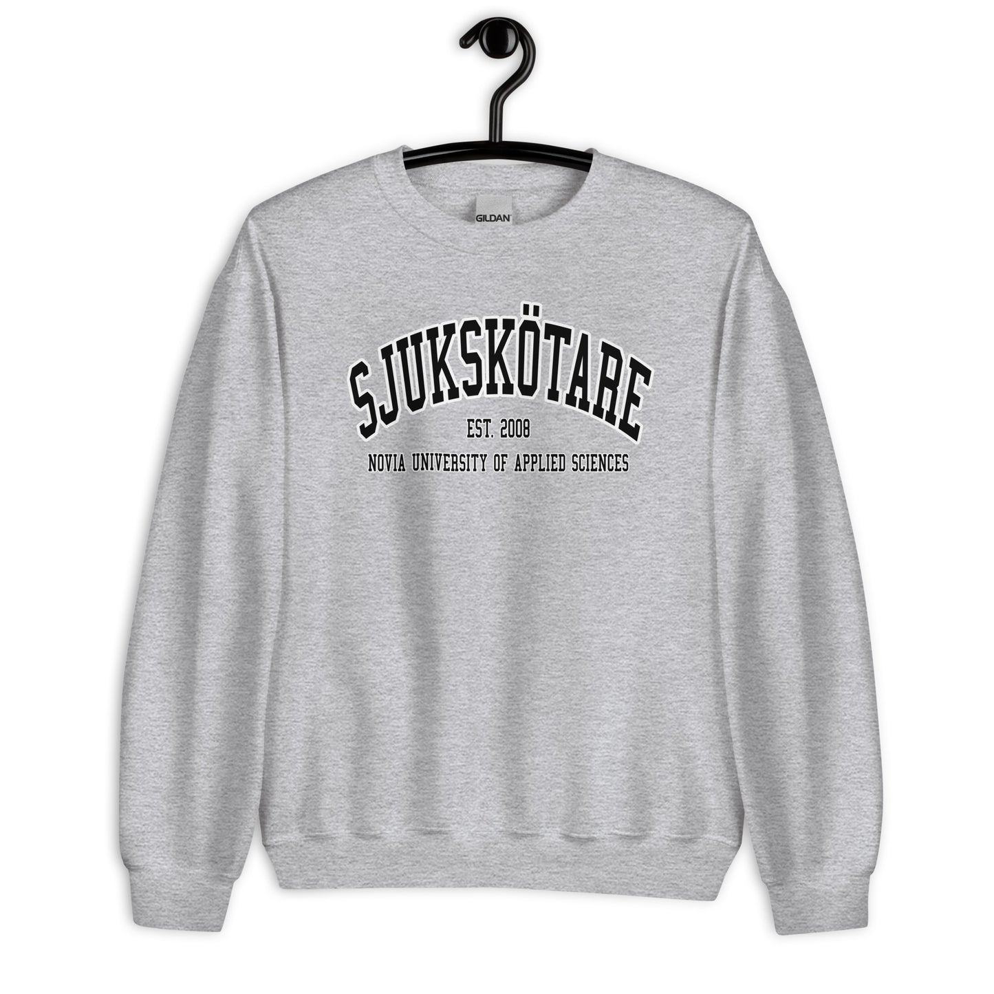 Sjukskötare Sweatshirt Svart Tryck
