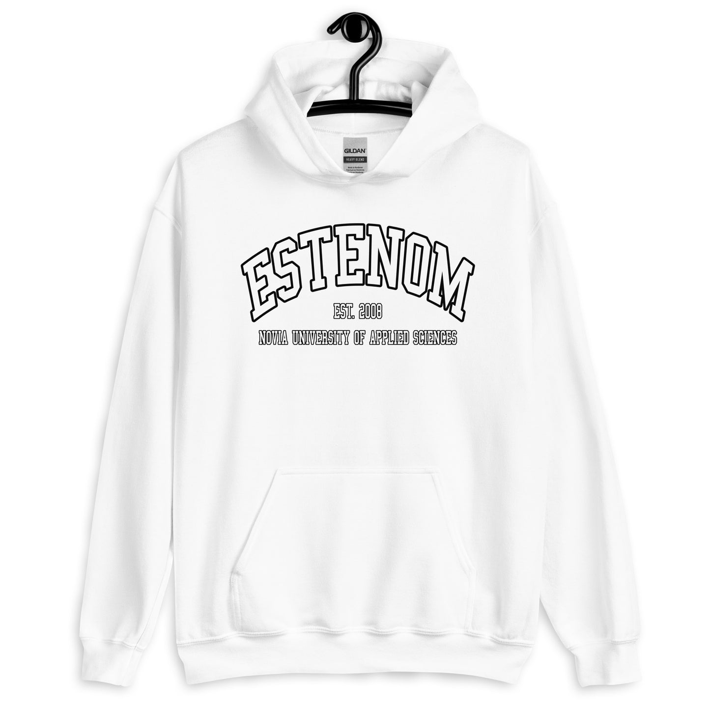 Estenom Hoodie Vitt Tryck