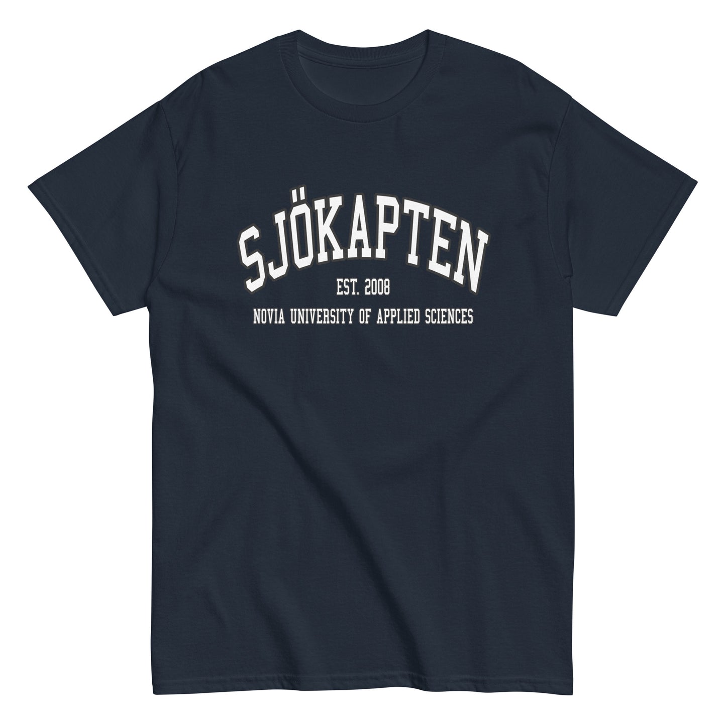 Sjökapten Tee Vitt Tryck