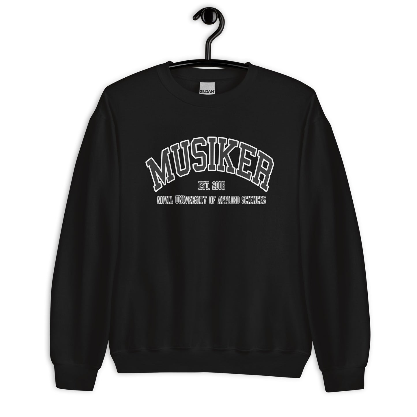 Musiker Sweatshirt Svart Tryck