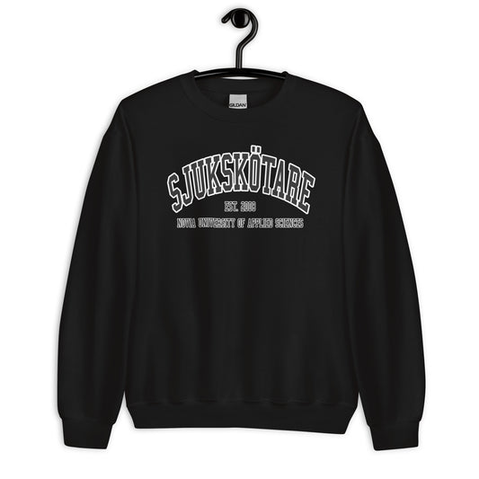 Sjukskötare Sweatshirt Svart Tryck