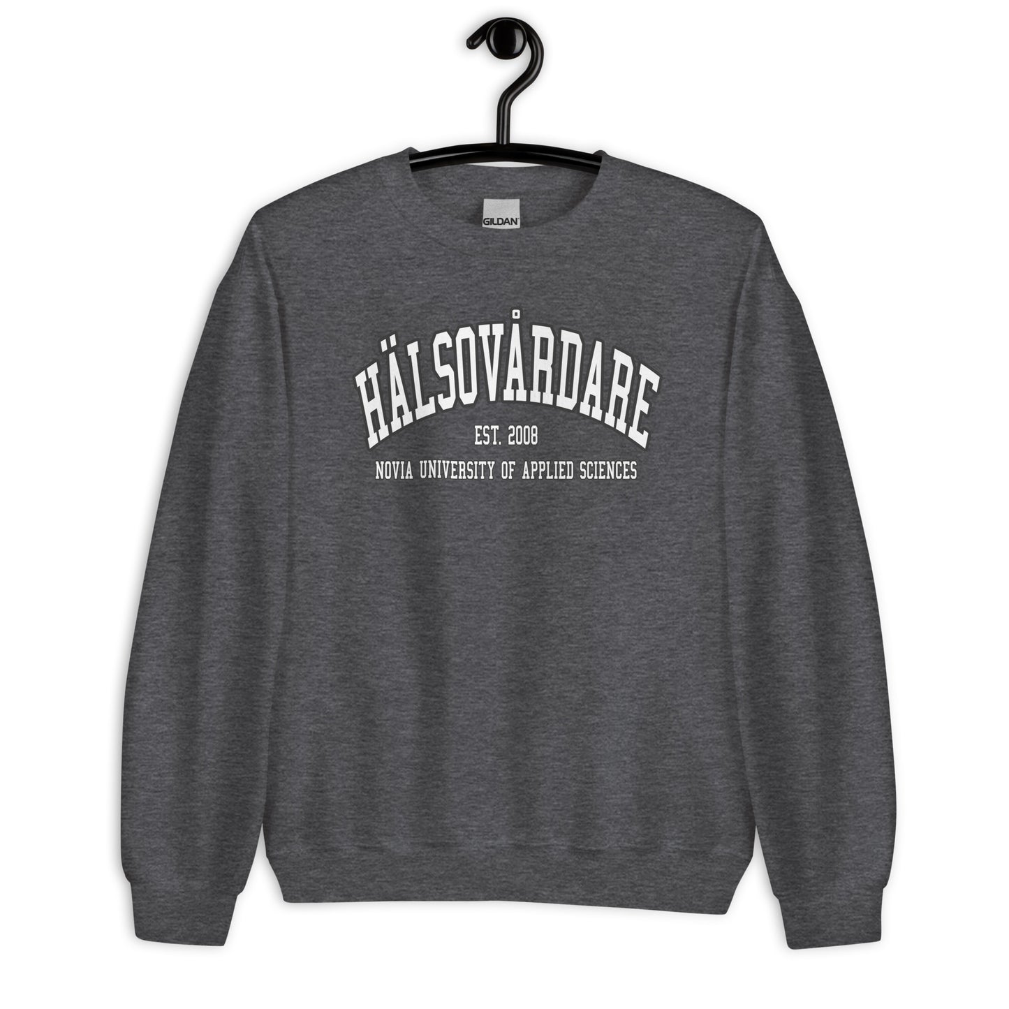 Hälsovårdare Sweatshirt Vitt Tryck