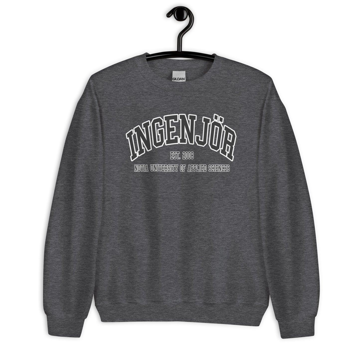 Ingenjör Sweatshirt Svart Tryck