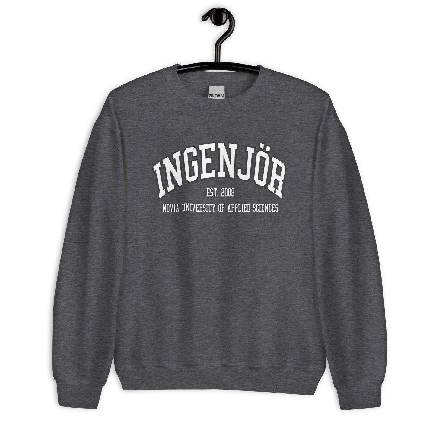 Ingenjör Sweatshirt Vitt Tryck