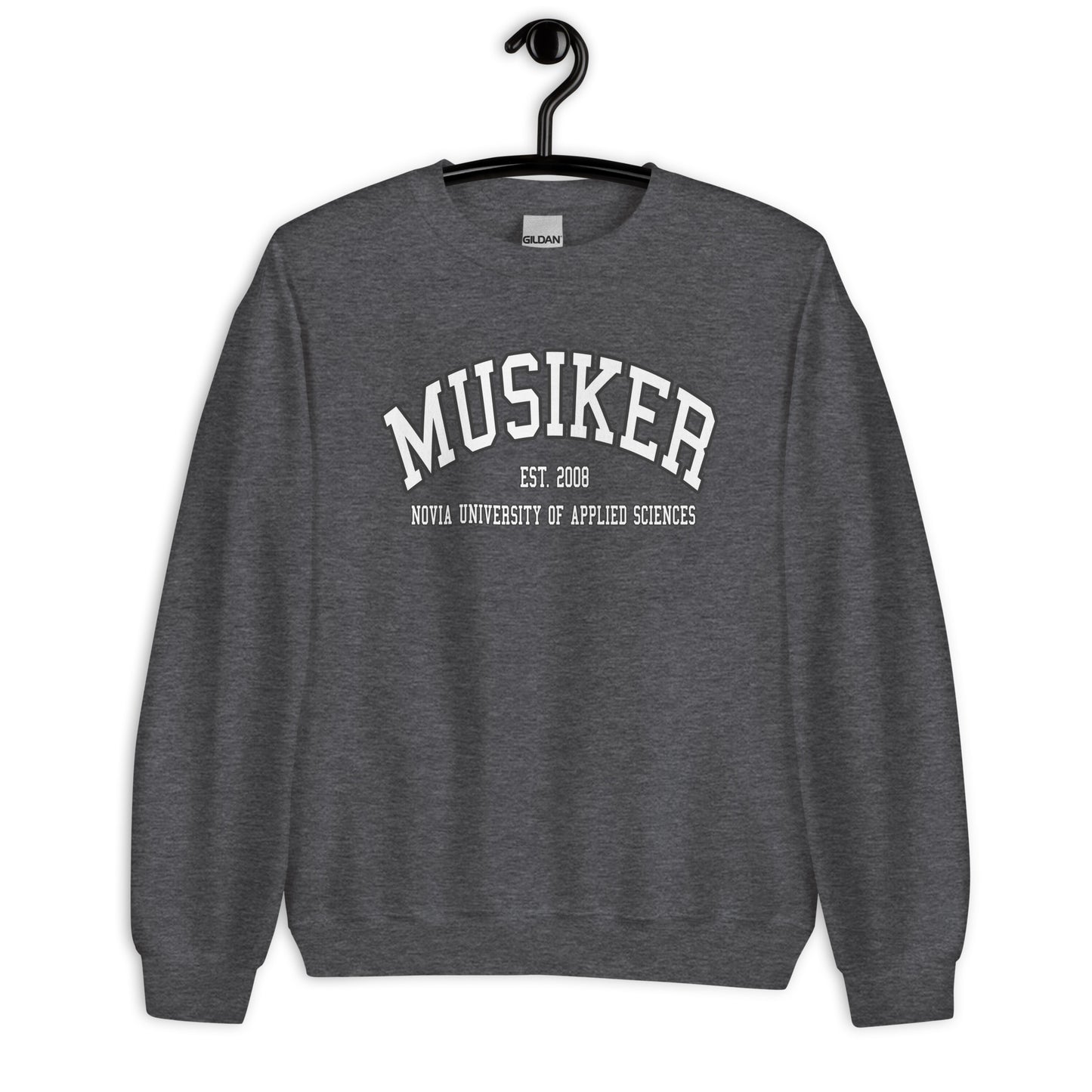 Musiker Sweatshirt Vitt Tryck