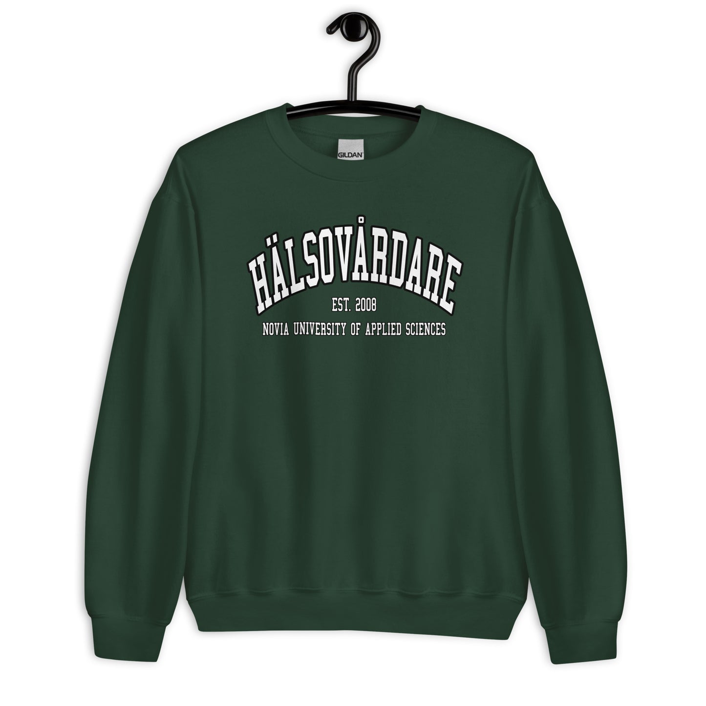 Hälsovårdare Sweatshirt Vitt Tryck