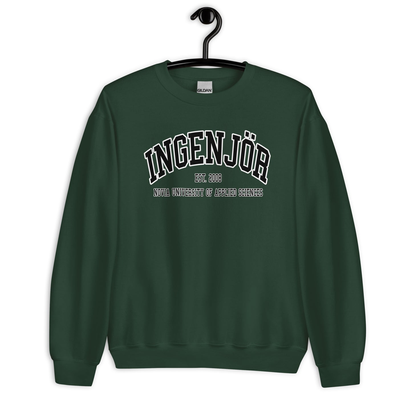 Ingenjör Sweatshirt Svart Tryck