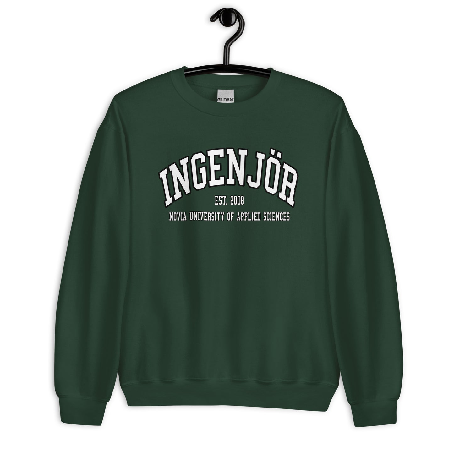 Ingenjör Sweatshirt Vitt Tryck