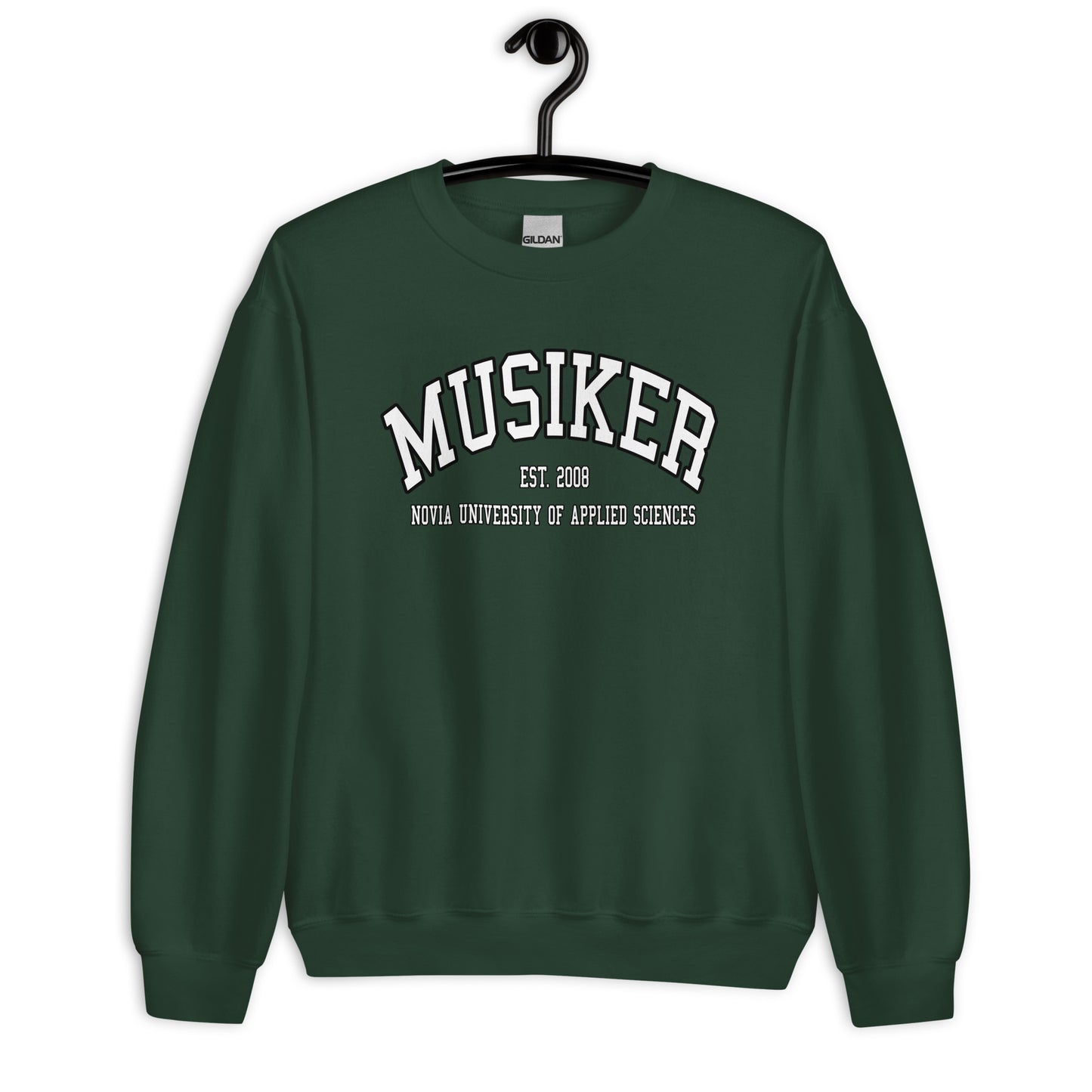 Musiker Sweatshirt Vitt Tryck