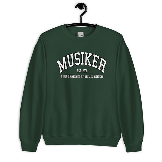 Musiker Sweatshirt Vitt Tryck