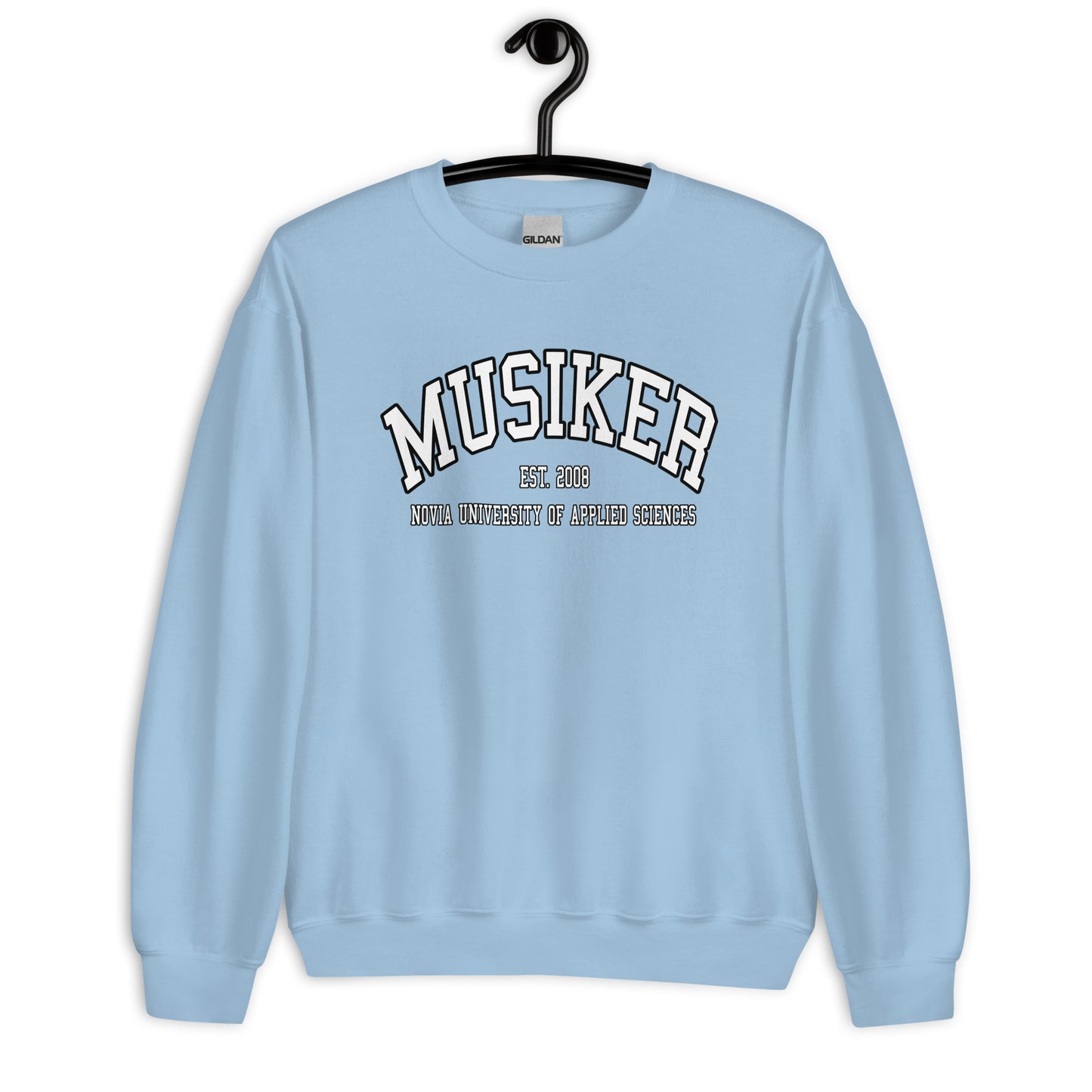 Musiker Sweatshirt Vitt Tryck