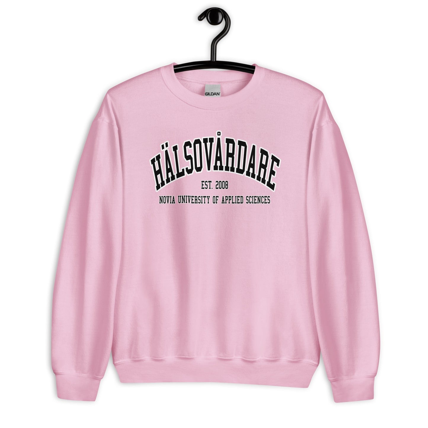 Hälsovårdare Sweatshirt Svart Tryck