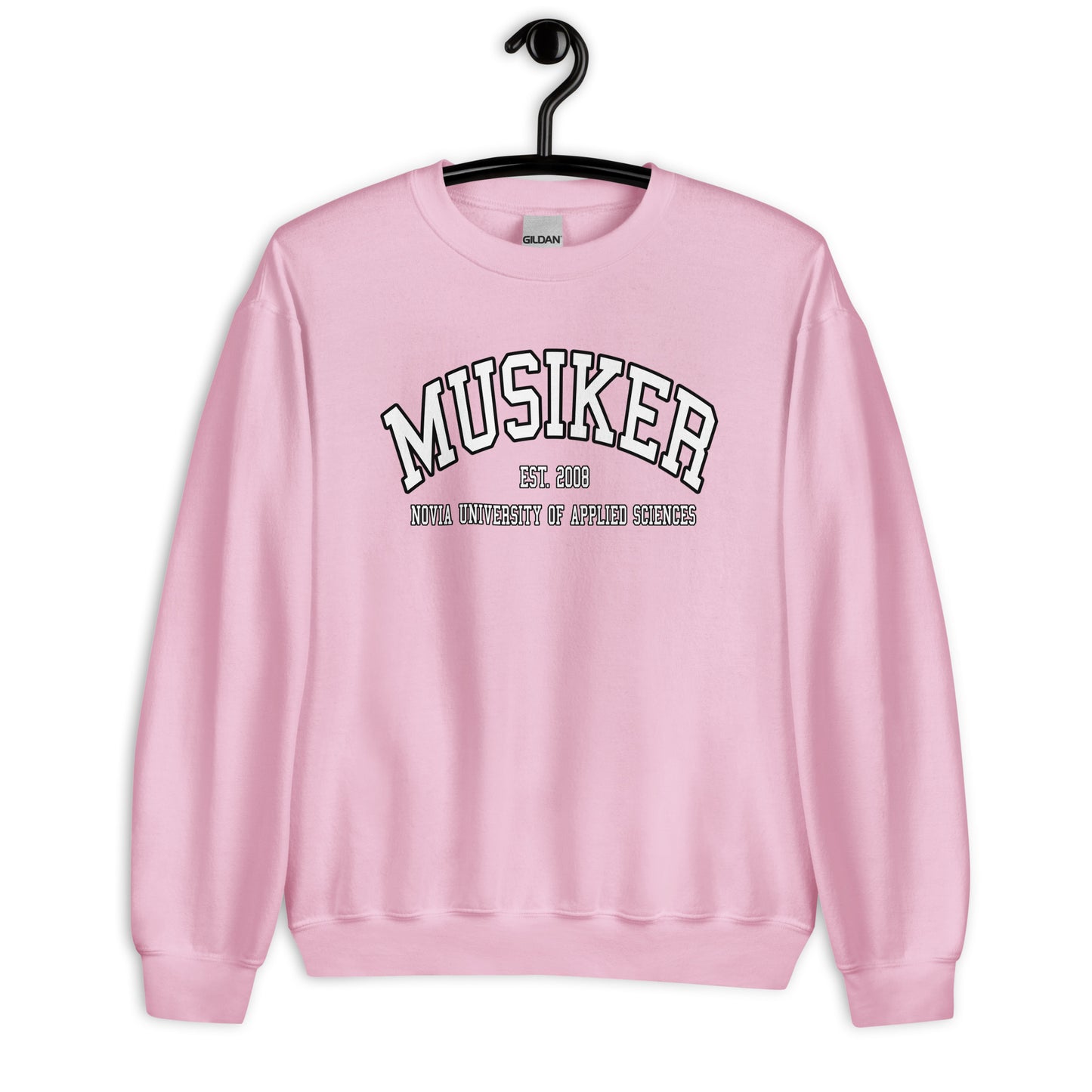 Musiker Sweatshirt Vitt Tryck