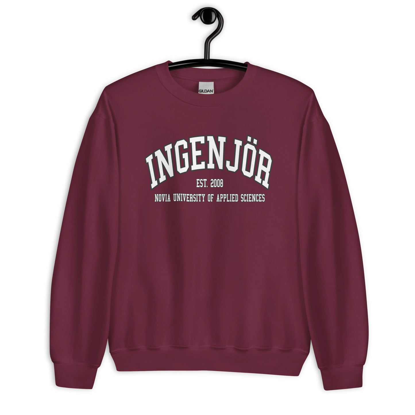 Ingenjör Sweatshirt Vitt Tryck