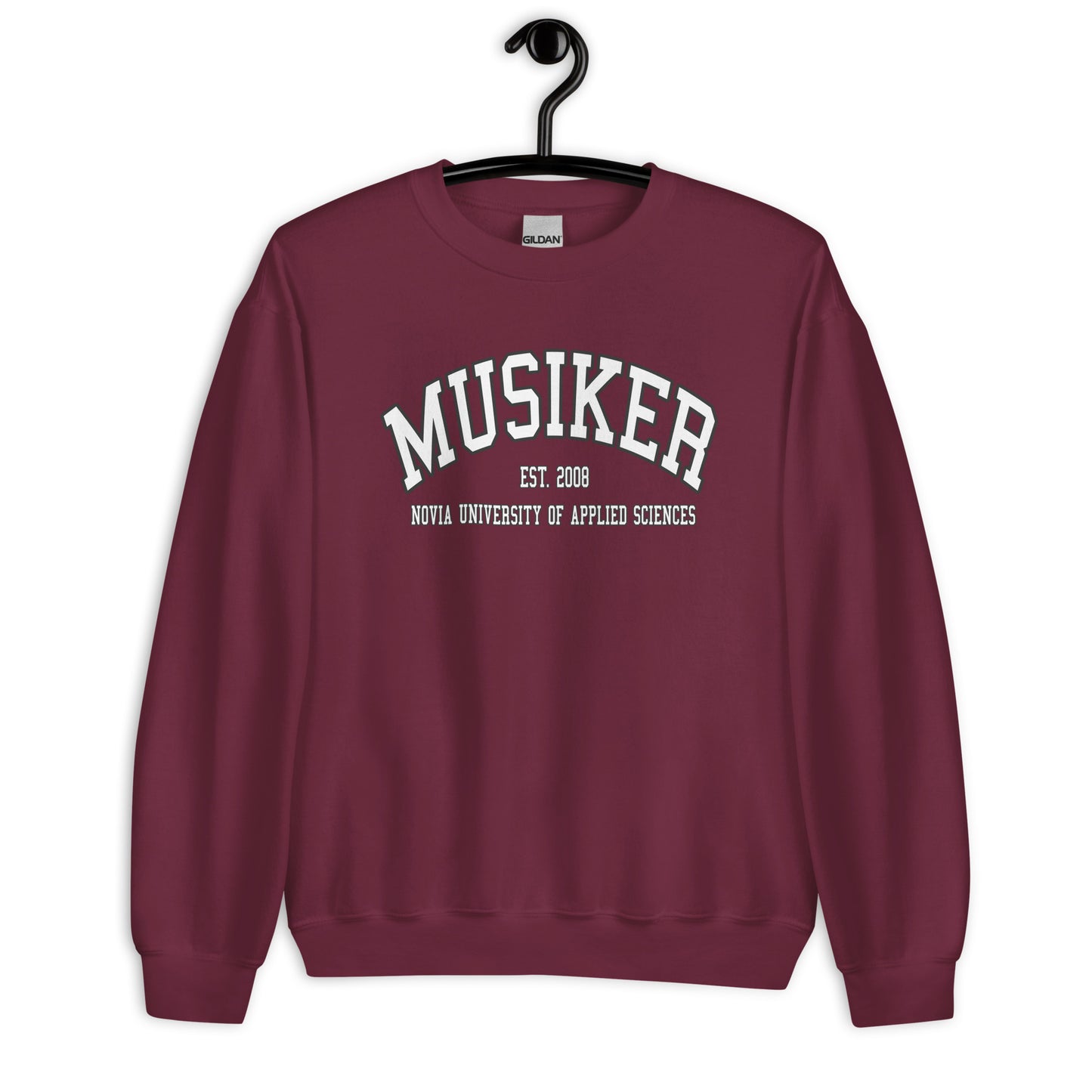 Musiker Sweatshirt Vitt Tryck