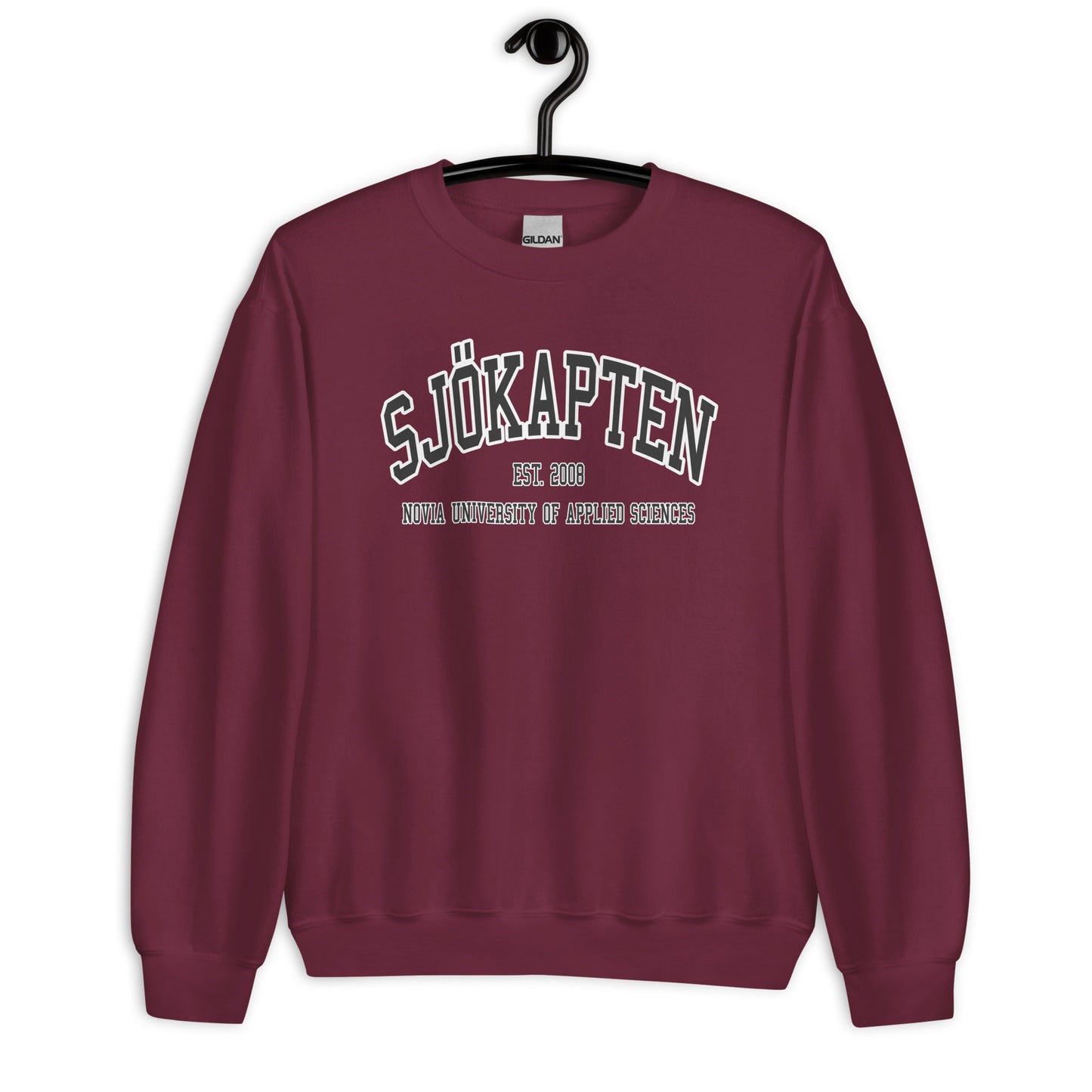 Sjökapten Sweatshirt Svart Tryck