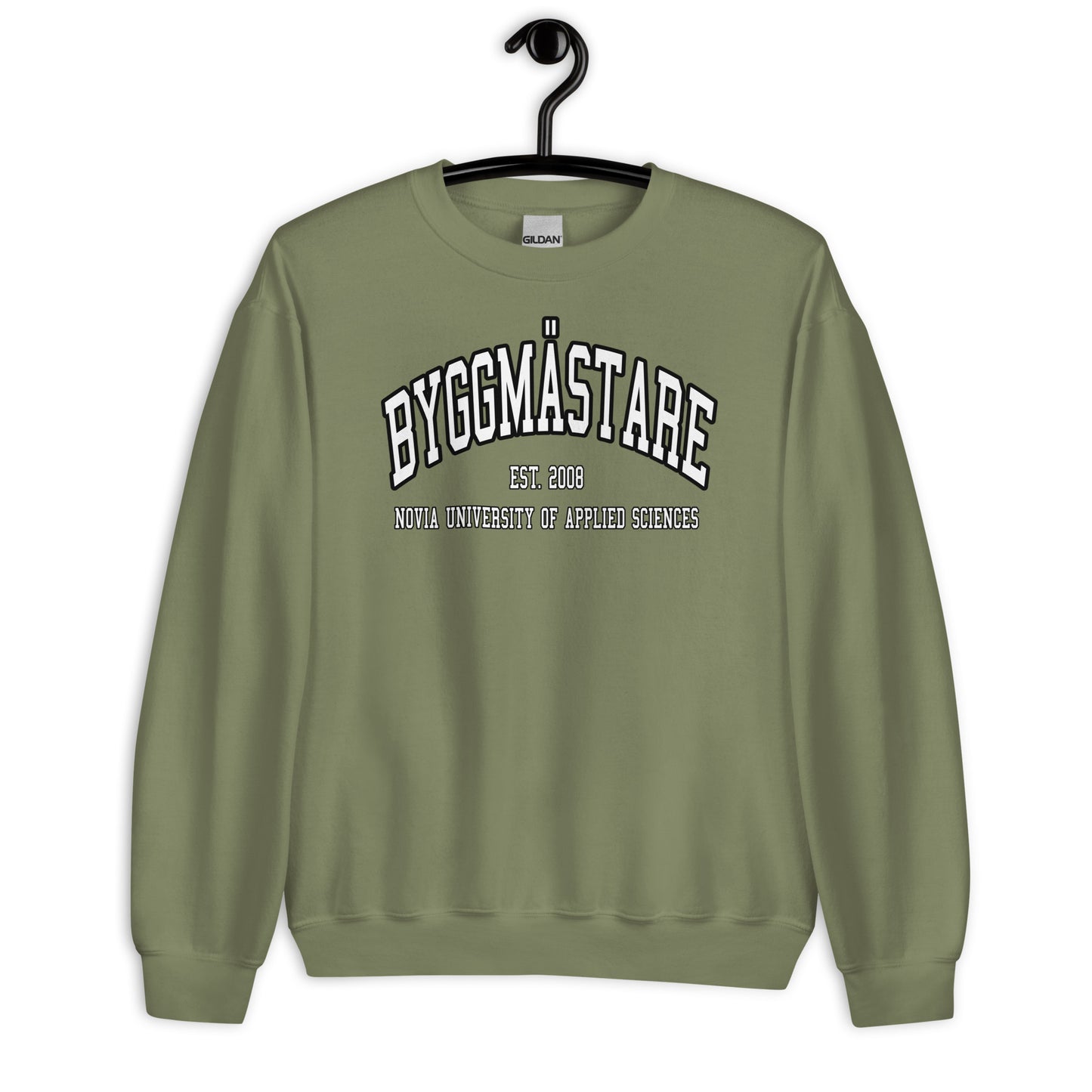 Byggmästare Sweatshirt Vitt Tryck