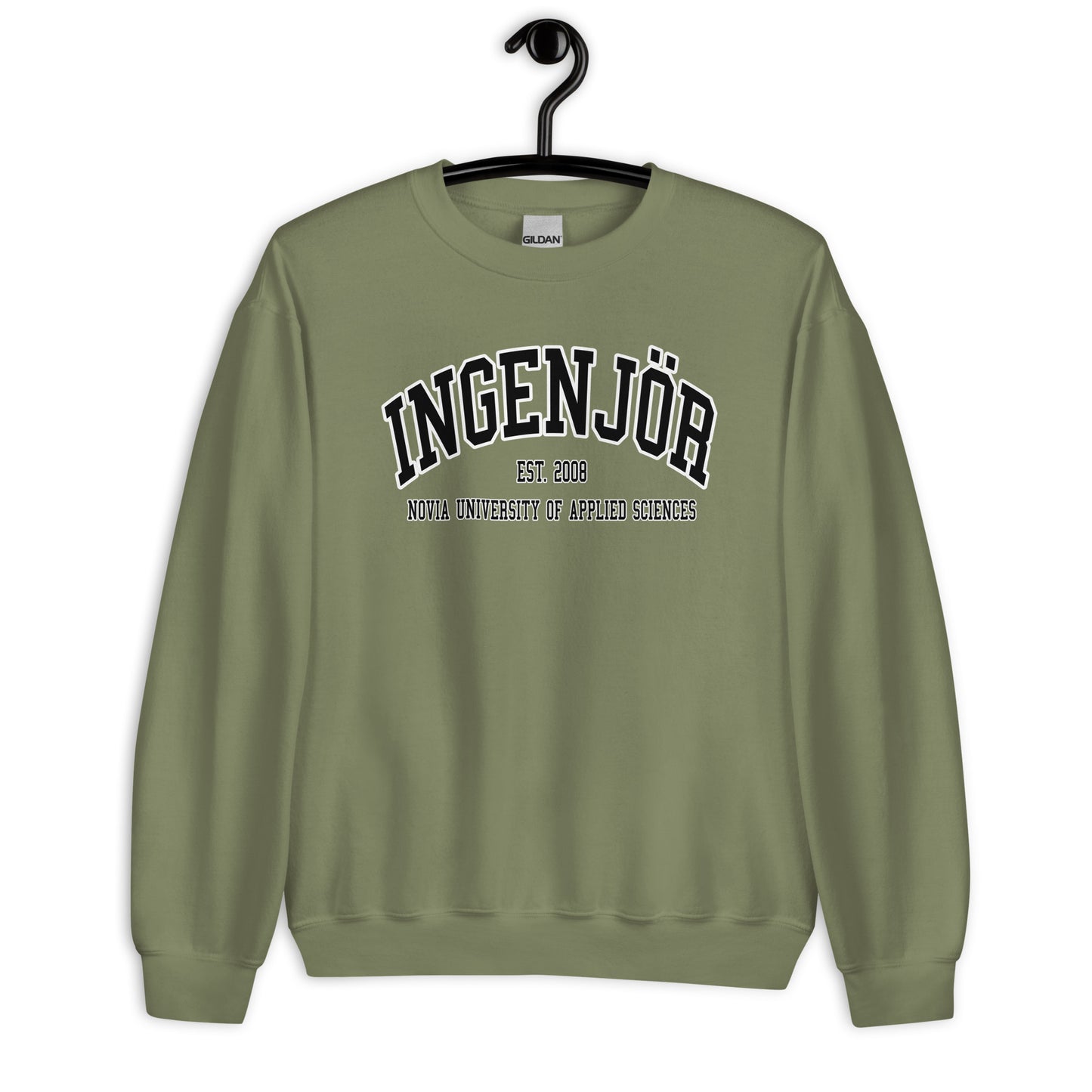 Ingenjör Sweatshirt Svart Tryck