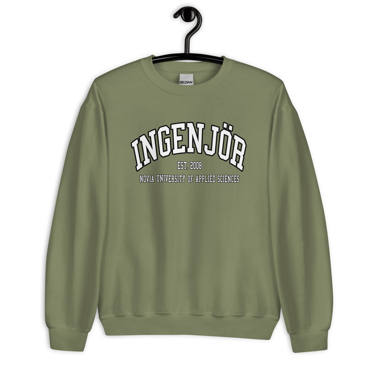 Ingenjör Sweatshirt Vitt Tryck