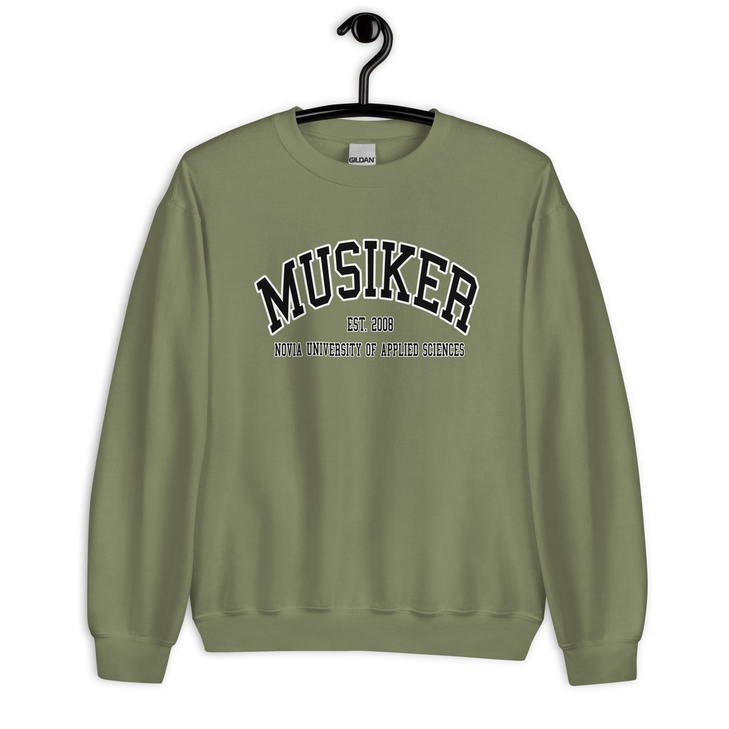 Musiker Sweatshirt Svart Tryck