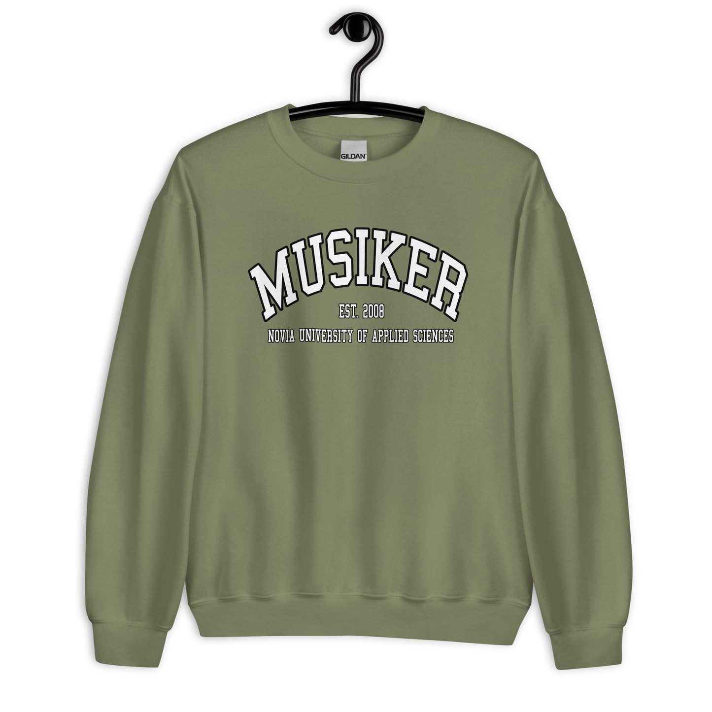 Musiker Sweatshirt Vitt Tryck