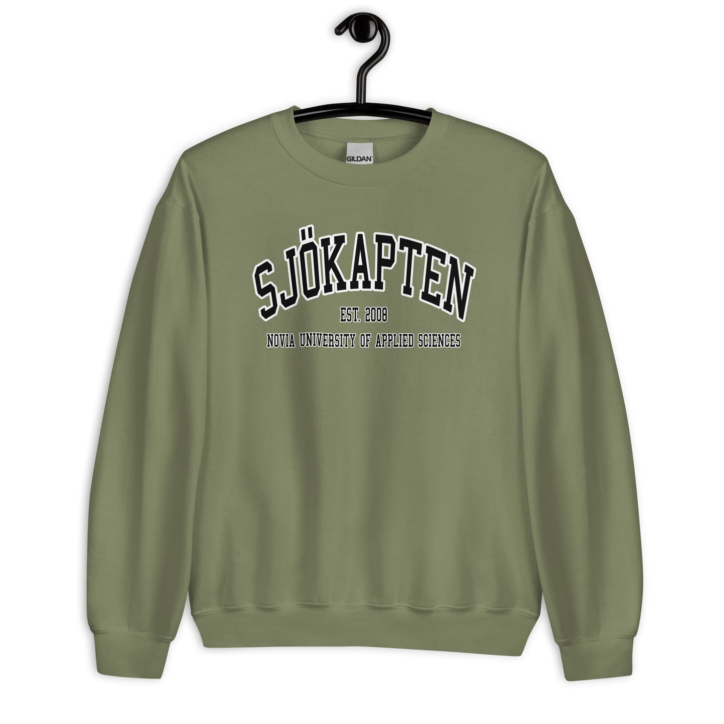 Sjökapten Sweatshirt Svart Tryck