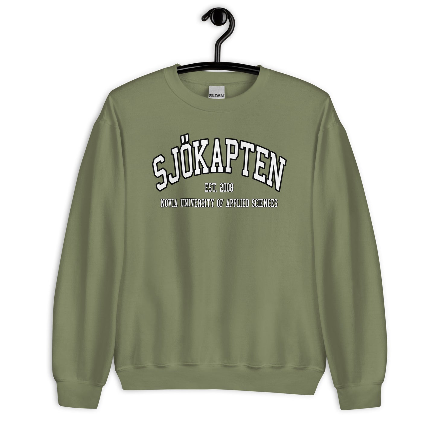 Sjökapten Sweatshirt Vitt Tryck