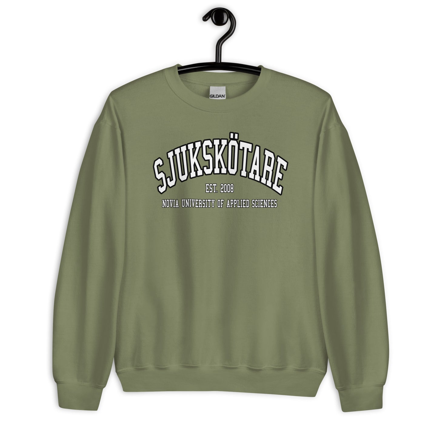 Sjukskötare Sweatshirt Vitt Tryck