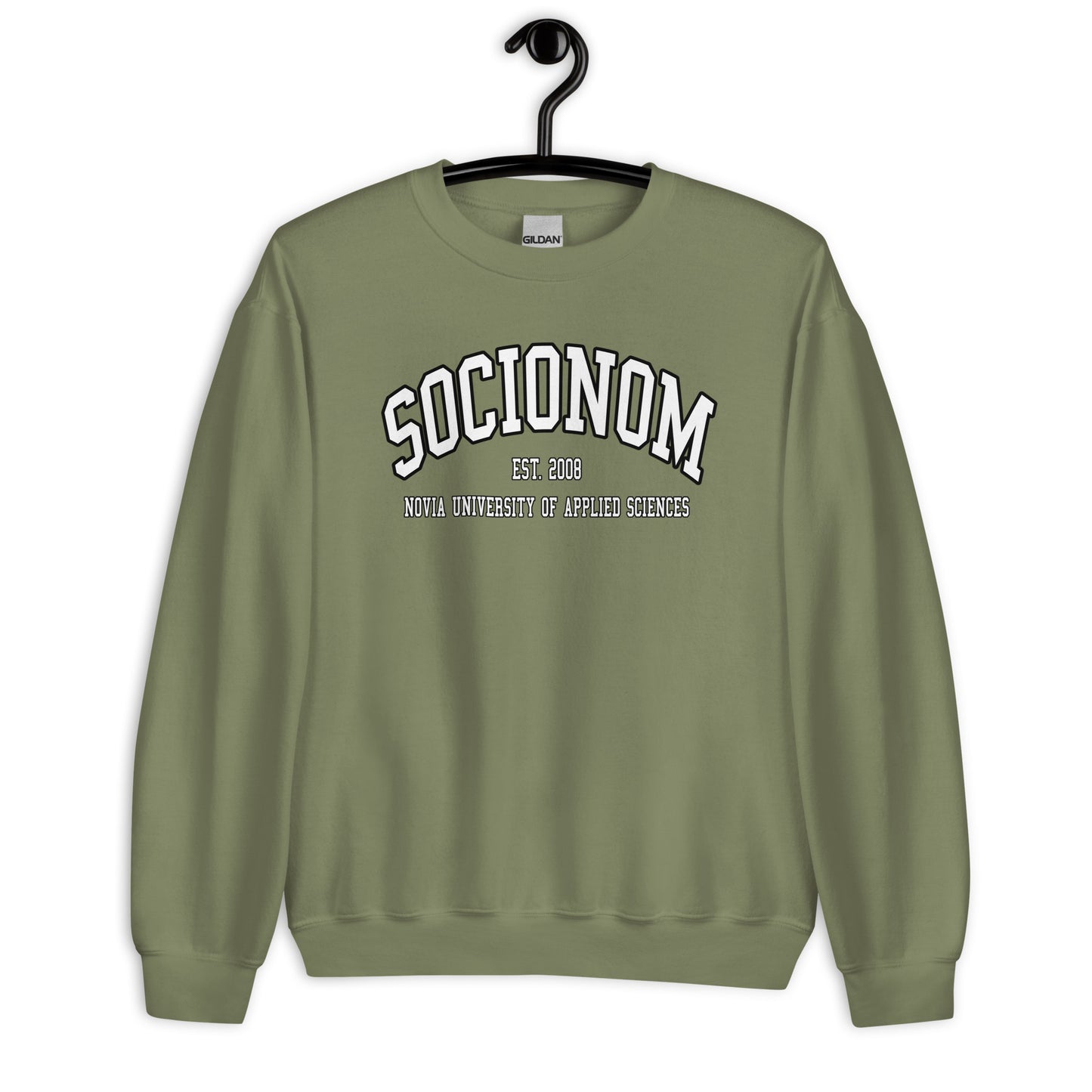 Socionom Sweatshirt Vitt Tryck