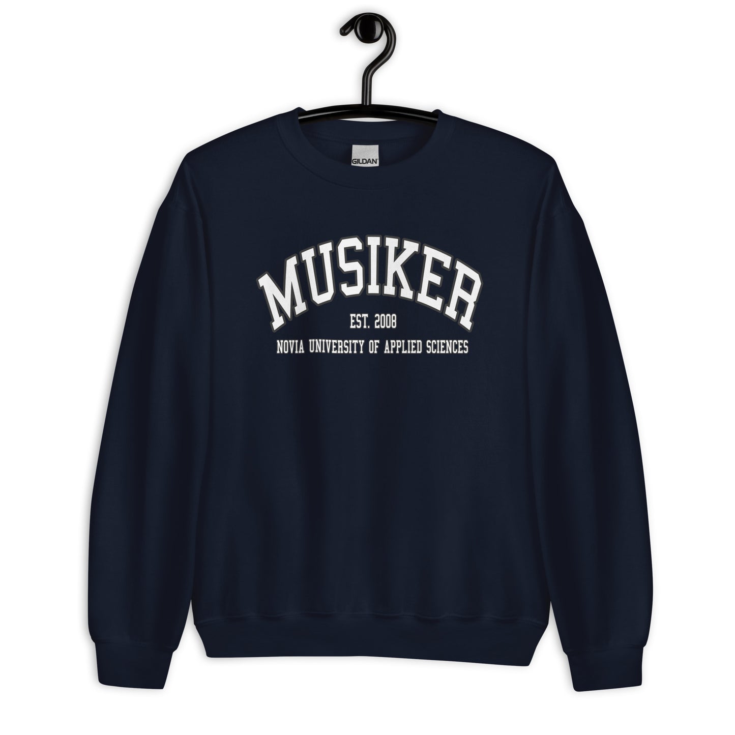 Musiker Sweatshirt Vitt Tryck