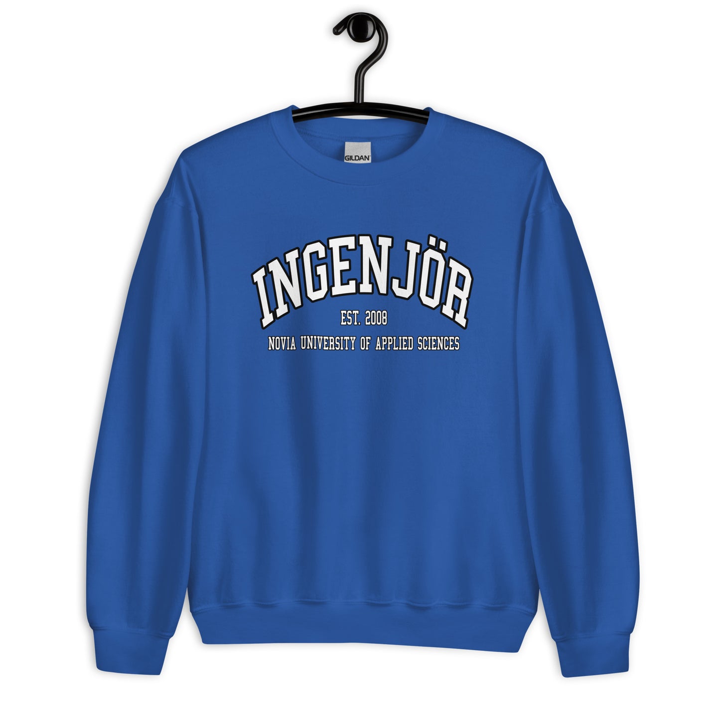 Ingenjör Sweatshirt Vitt Tryck