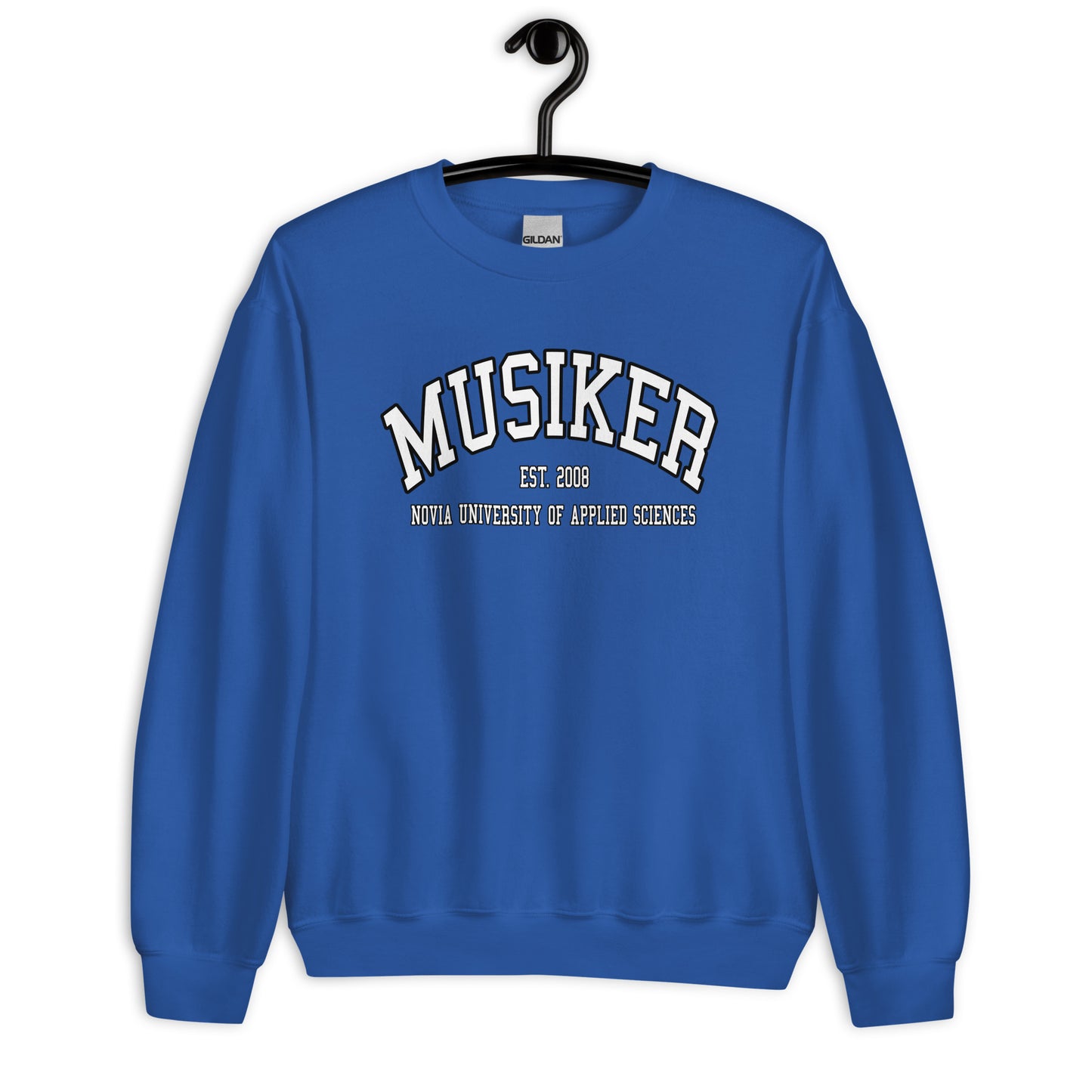 Musiker Sweatshirt Vitt Tryck