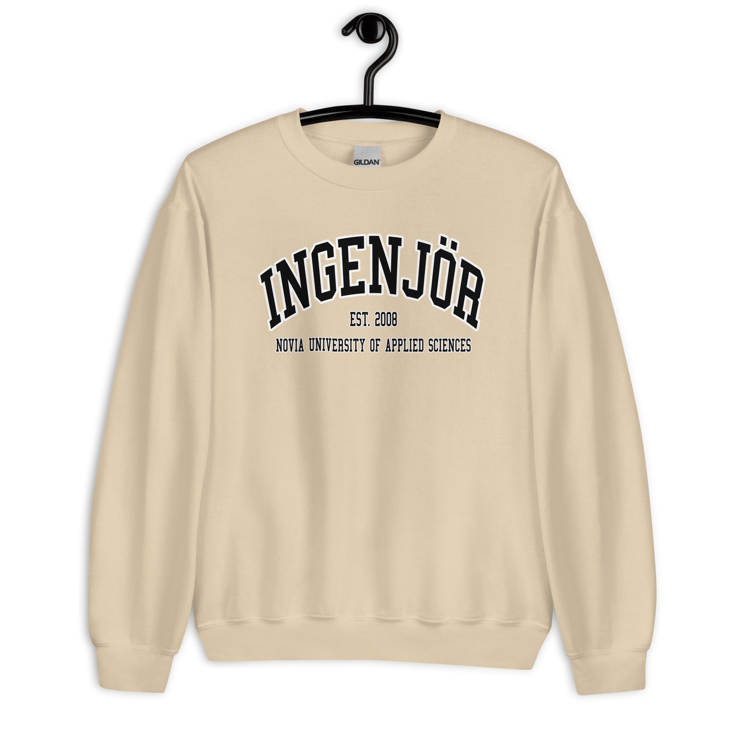 Ingenjör Sweatshirt Svart Tryck