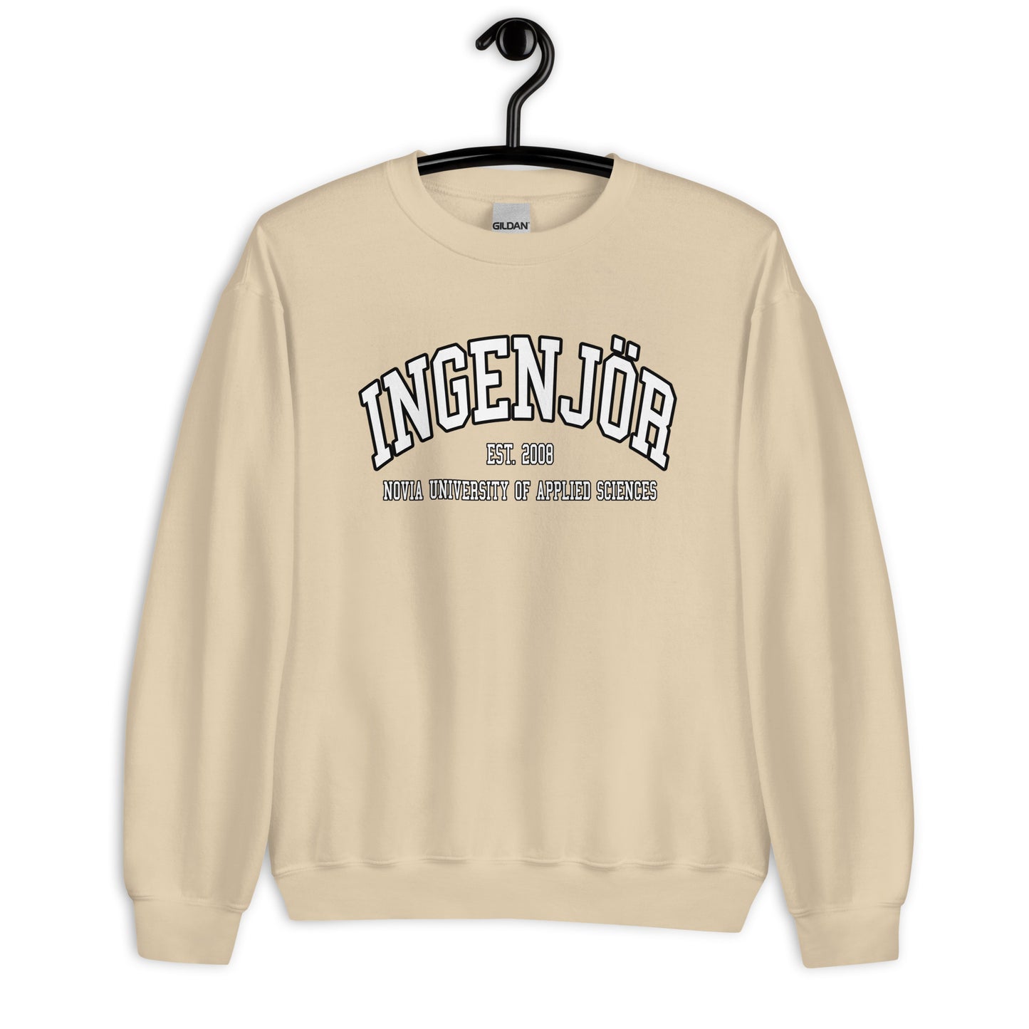 Ingenjör Sweatshirt Vitt Tryck