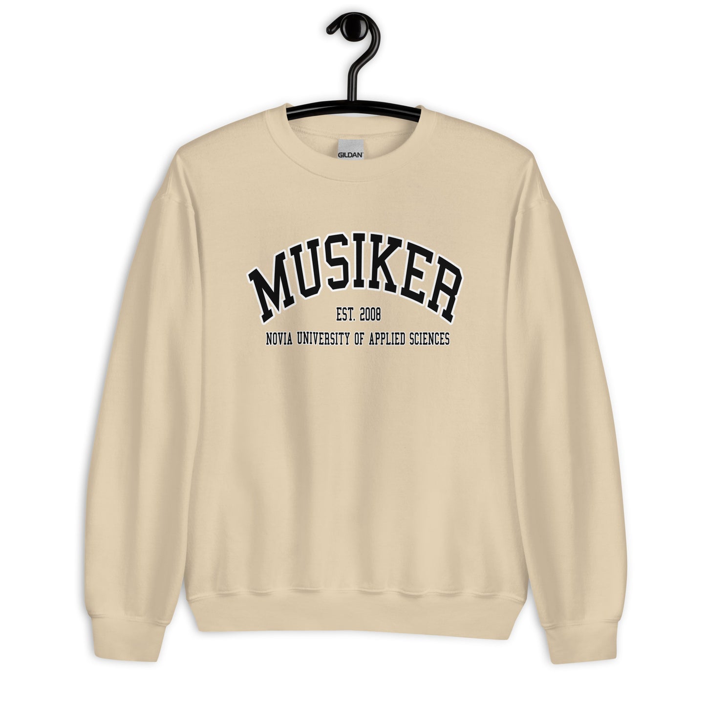 Musiker Sweatshirt Svart Tryck