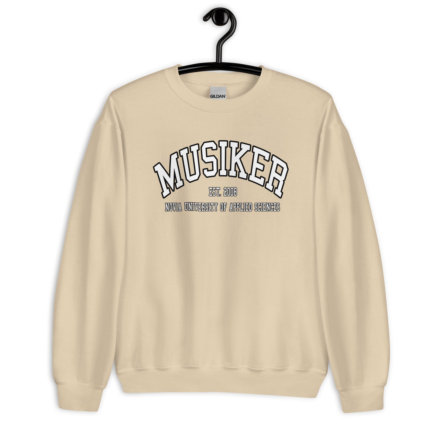 Musiker Sweatshirt Vitt Tryck