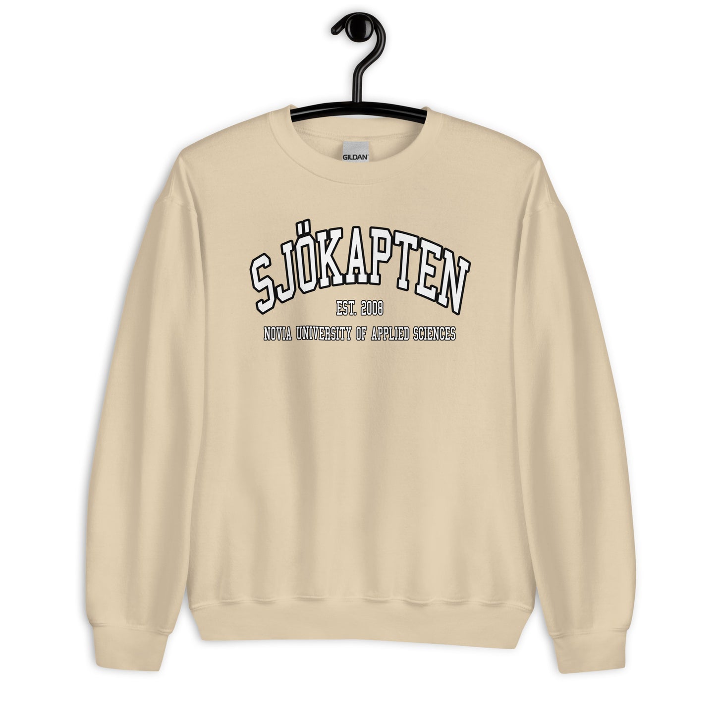 Sjökapten Sweatshirt Vitt Tryck