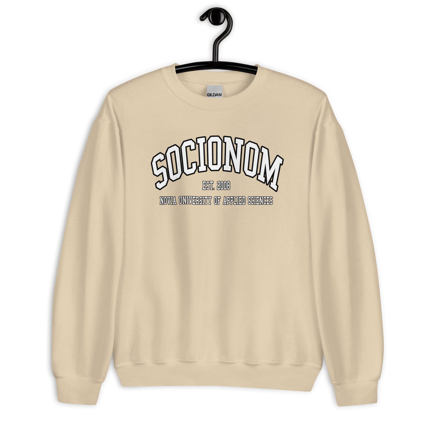 Socionom Sweatshirt Vitt Tryck