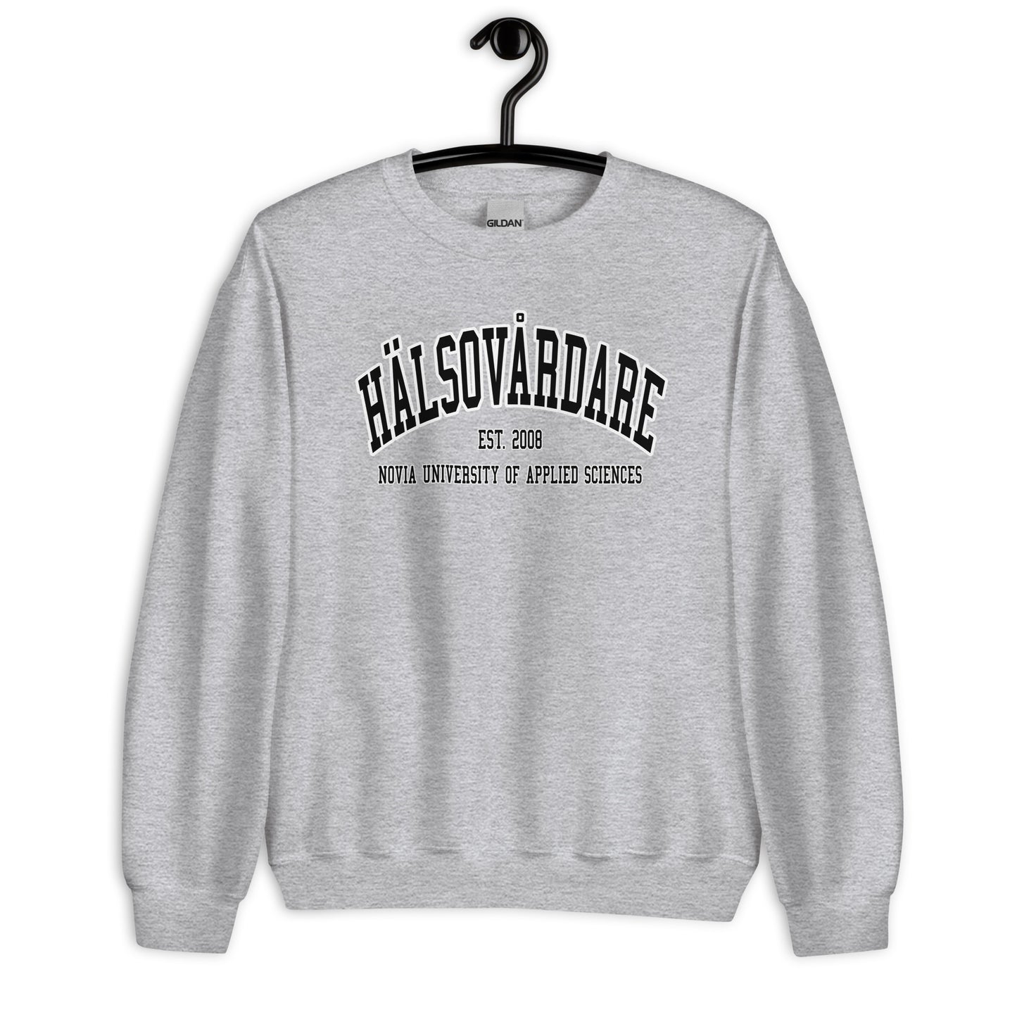 Hälsovårdare Sweatshirt Svart Tryck