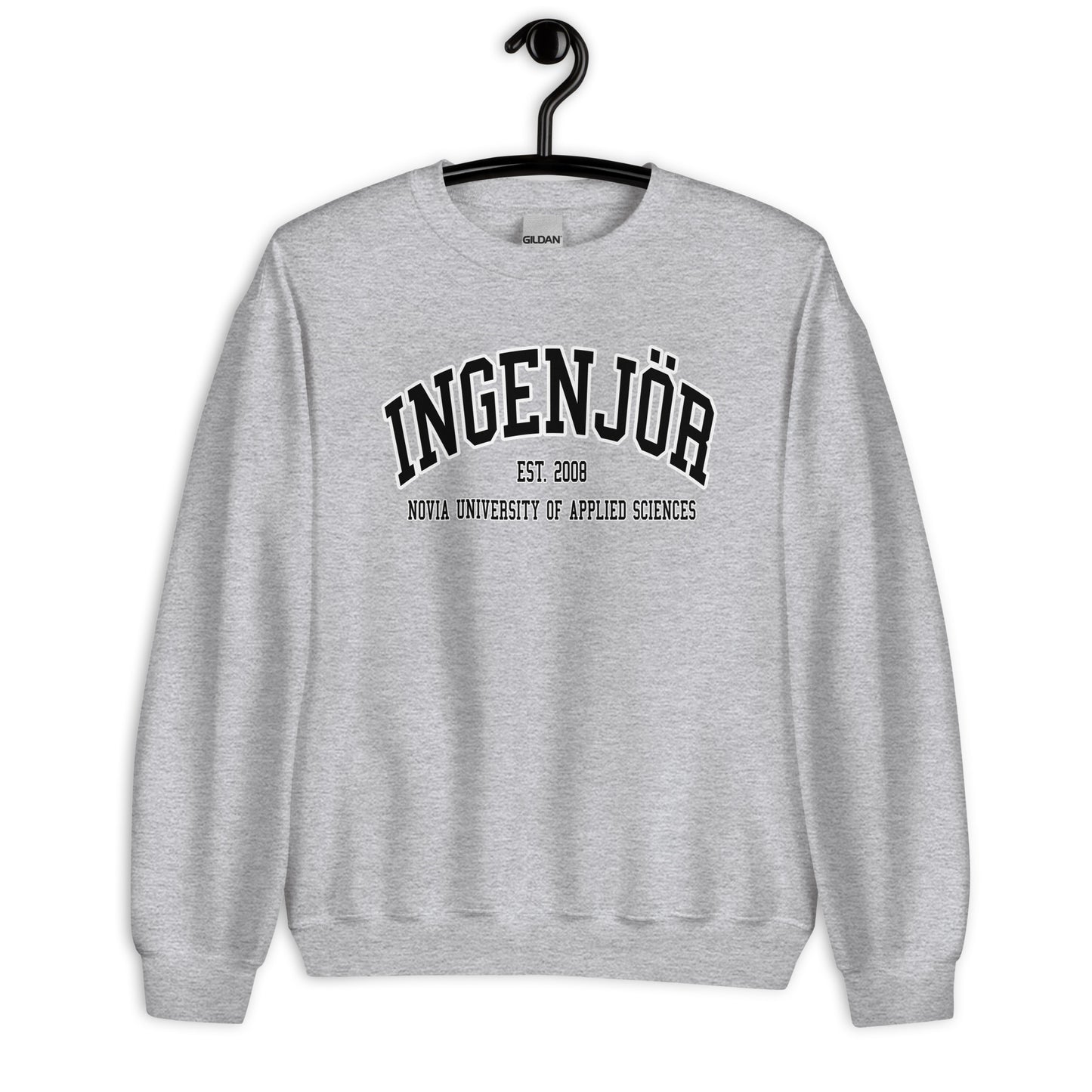 Ingenjör Sweatshirt Svart Tryck