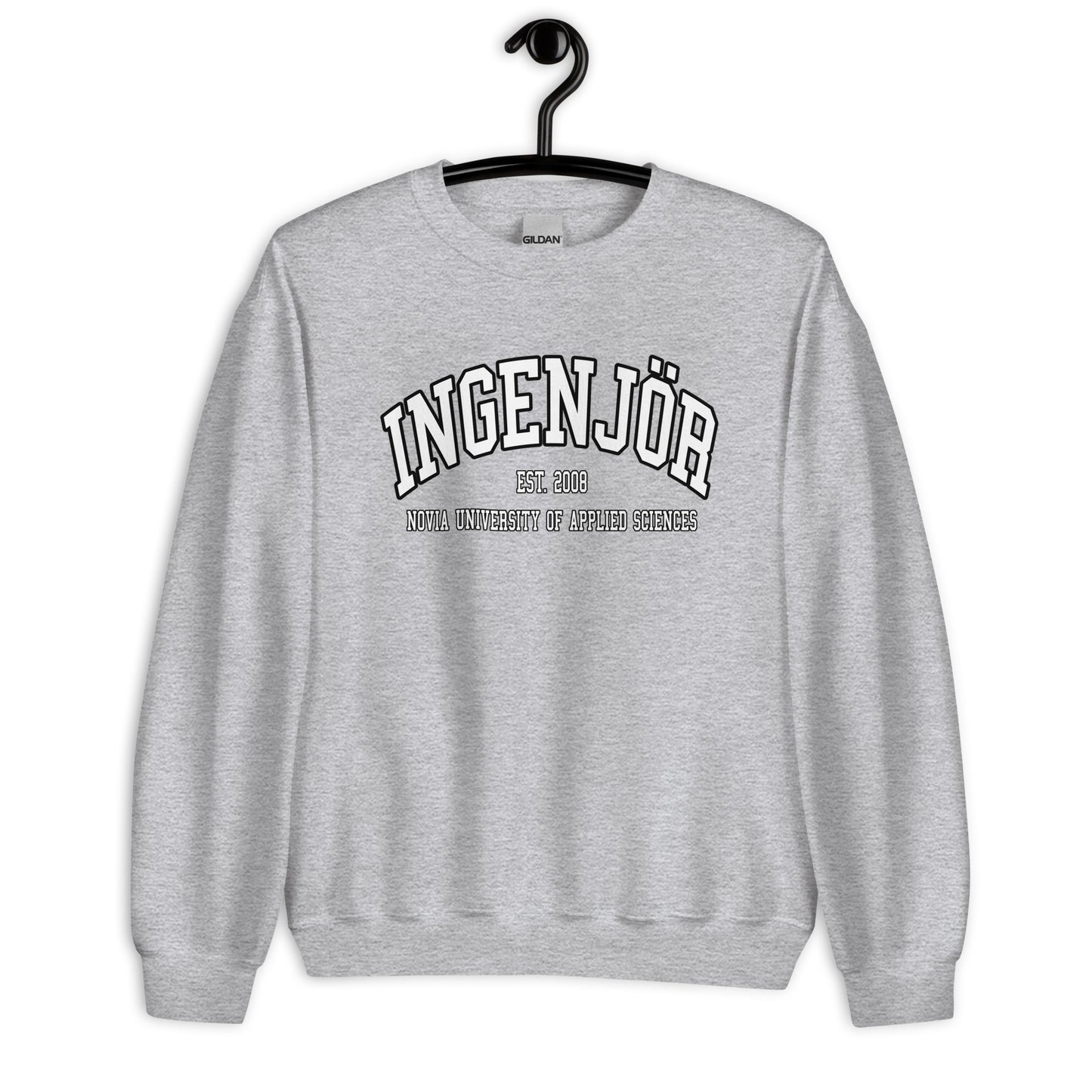 Ingenjör Sweatshirt Vitt Tryck