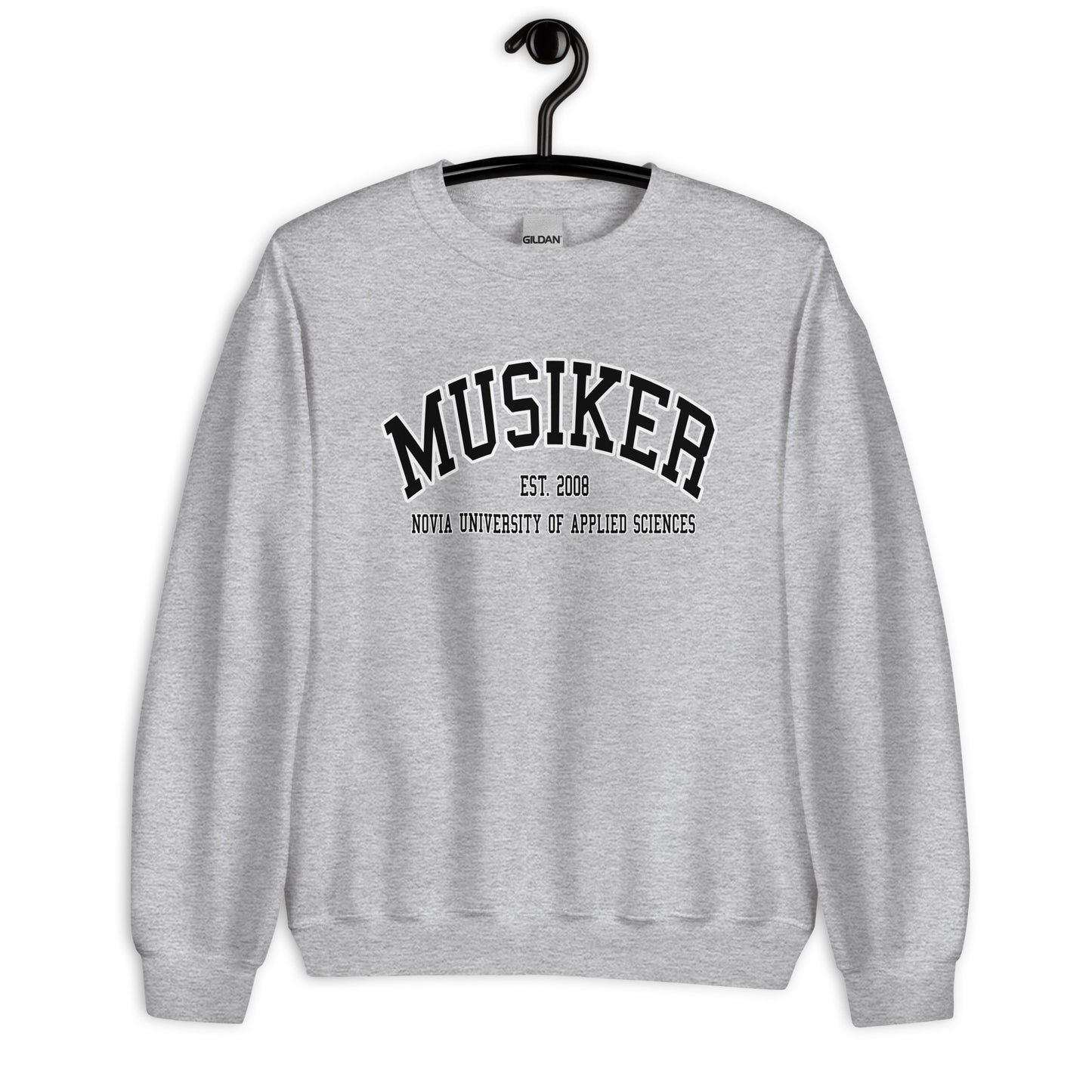 Musiker Sweatshirt Svart Tryck