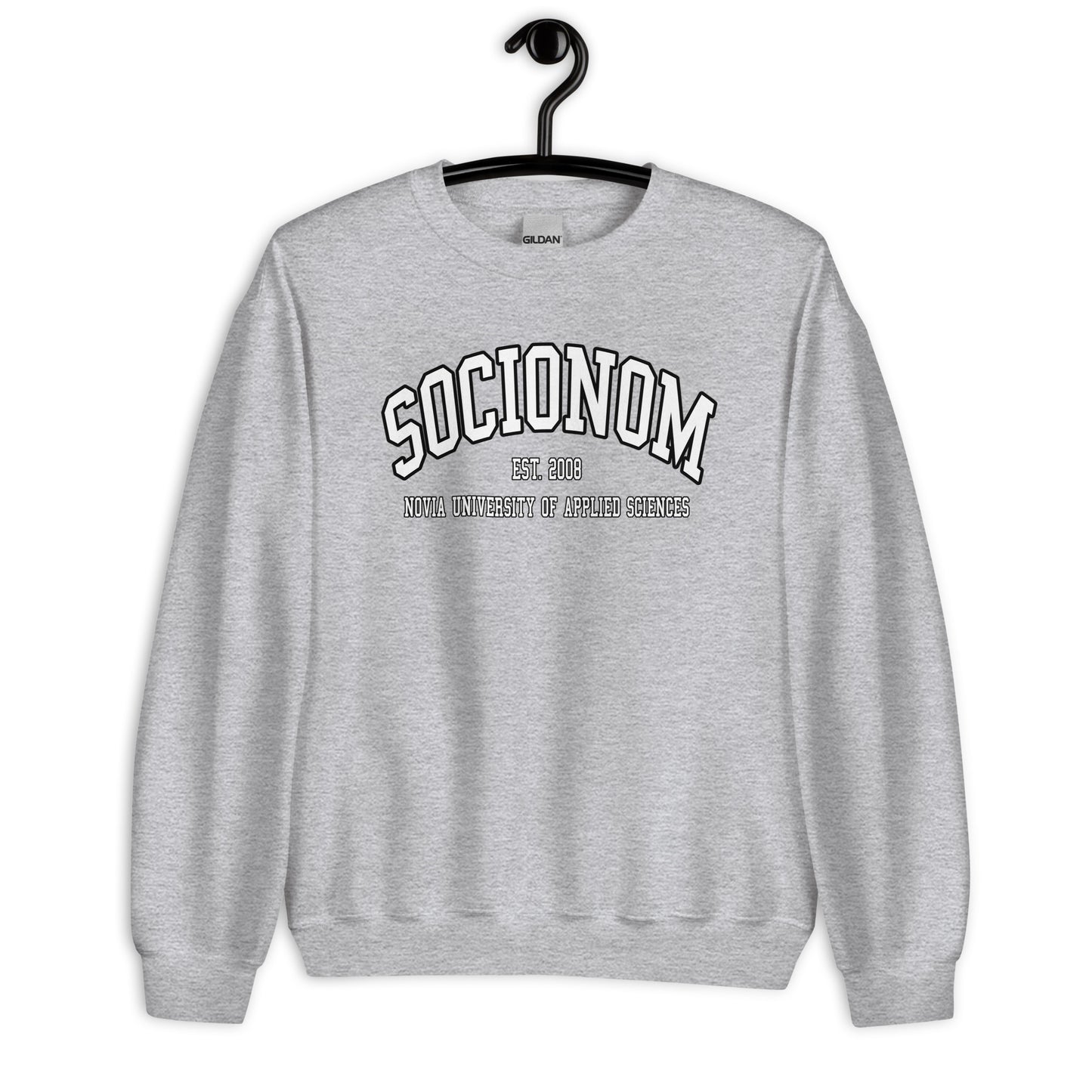 Socionom Sweatshirt Vitt Tryck