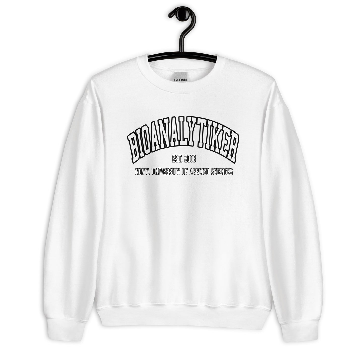 Bioanalytiker Sweatshirt Vitt Tryck