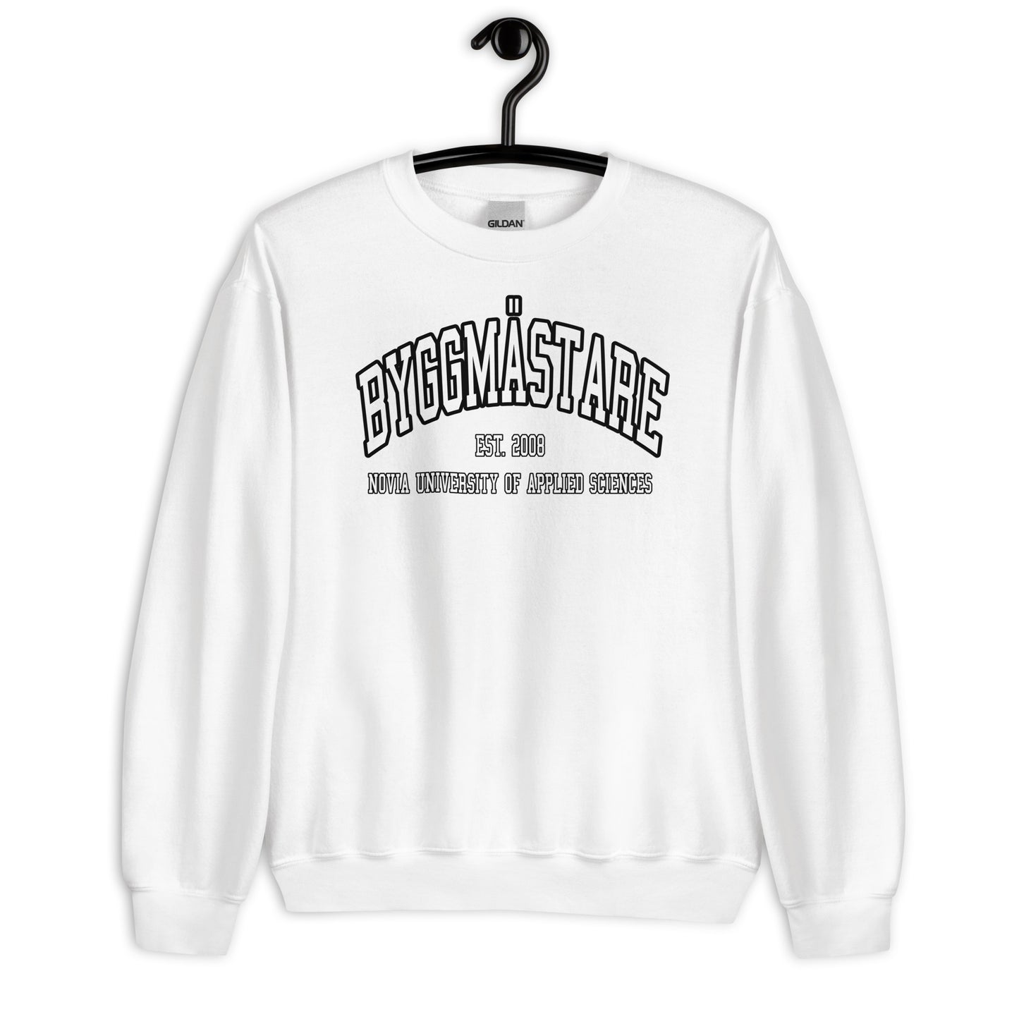 Byggmästare Sweatshirt Vitt Tryck