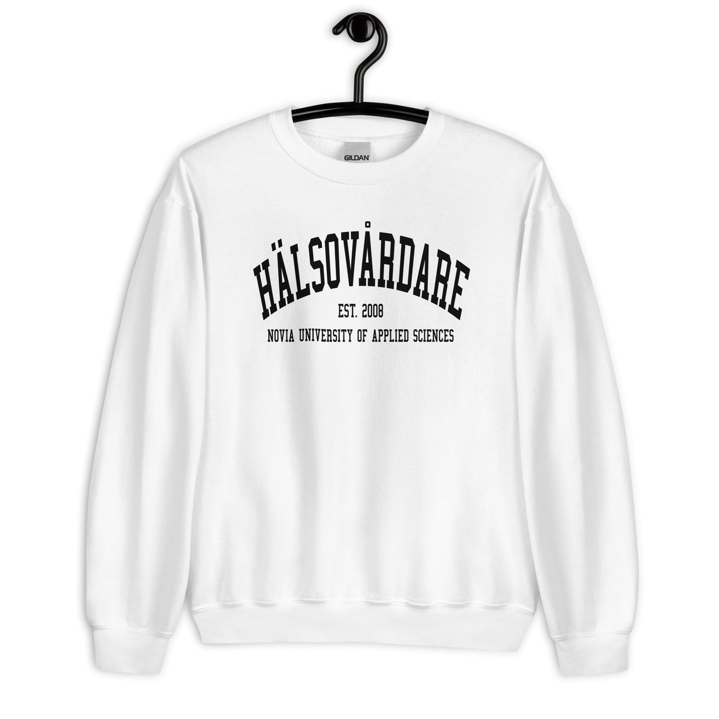 Hälsovårdare Sweatshirt Svart Tryck